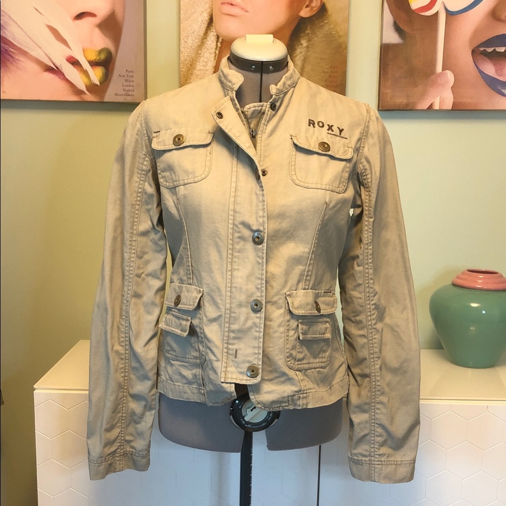 Roxy Women's Beige Utility Jacket
